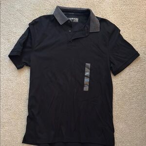 Calvin Klein Black Polo Shirt with Short Sleeves